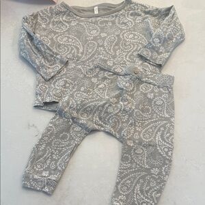 Rylee + Cru Gray Paisley Kids Matching Set